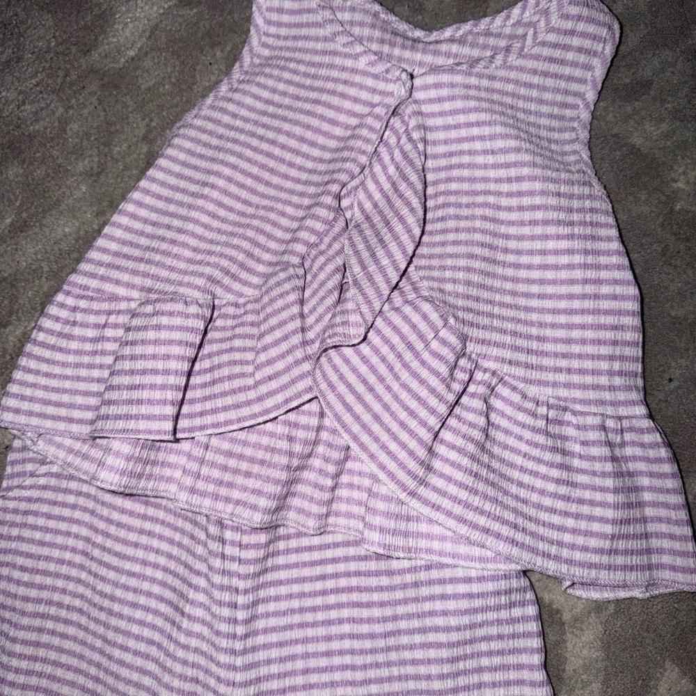 Girls Purple Striped 2 pc set